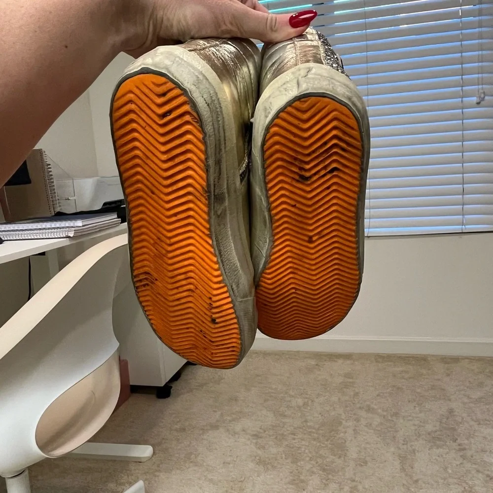 Golden Goose slide sneakers- size 39- cheetah laces with silver sparkles - Picture 3 of 6
